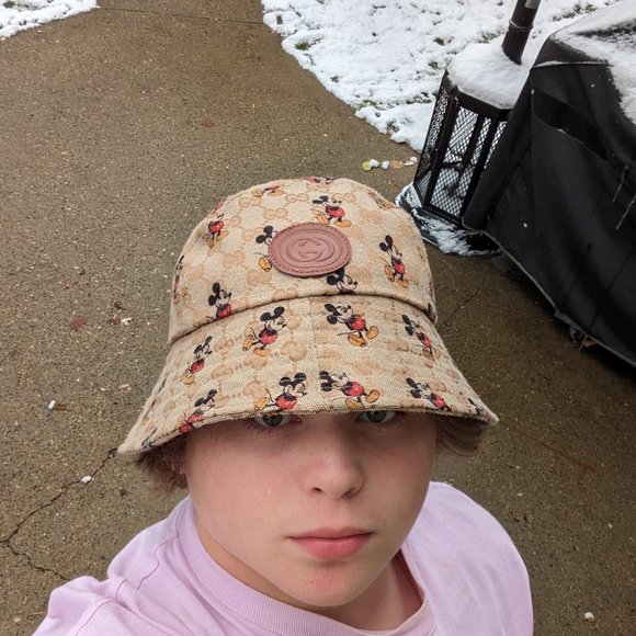 Gucci mens limited edition disney x gucci mickey mouse bucket hat - Picture 2 of 2